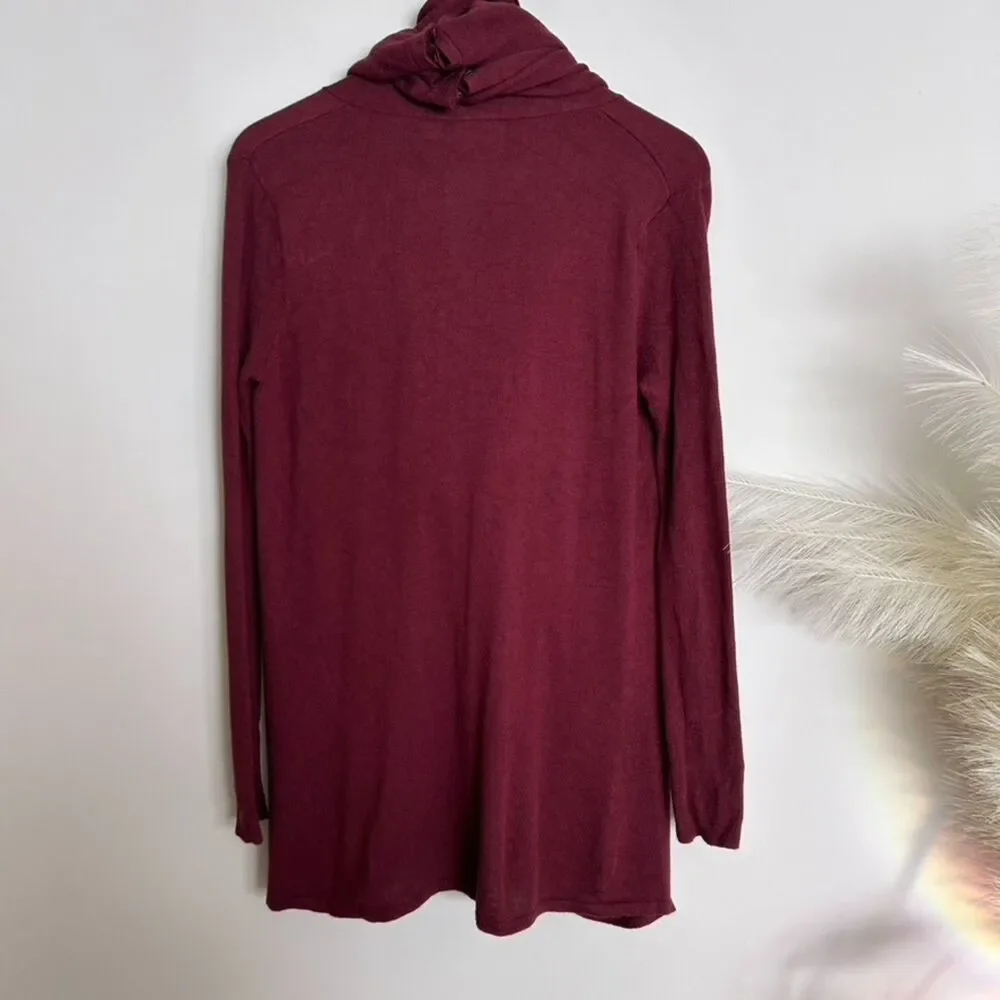 Nordstrom Lingerie Long Wrap Cardigan Burgundy / Wine / Maroon